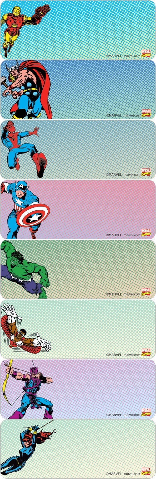 Marvel Comics Address Labels