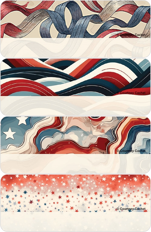 Patriotic Patterns Address Labels