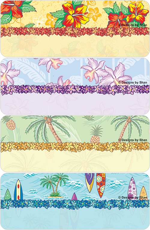 Designs by Shan™ Tropical Retro Address Labels
