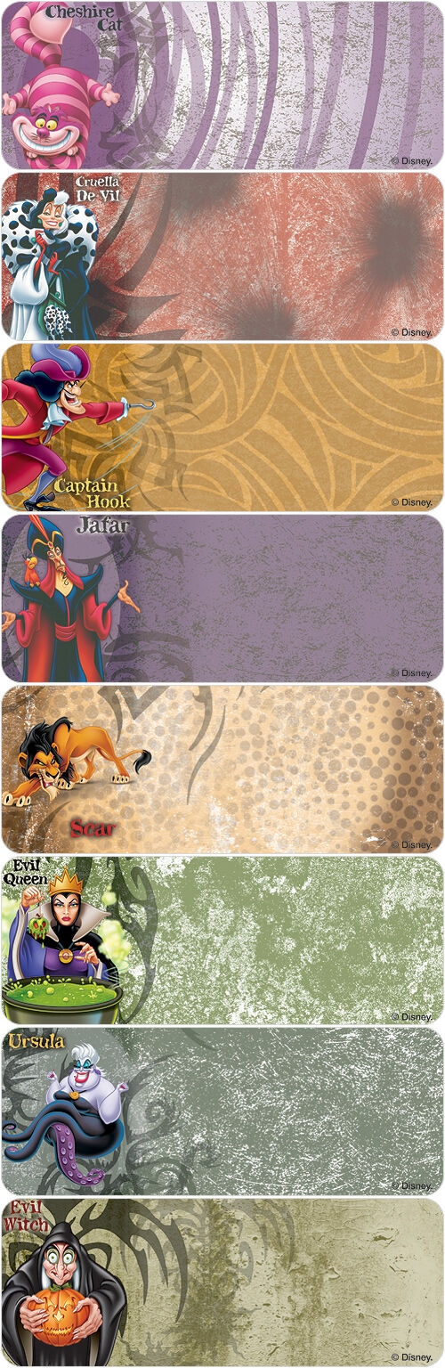 Disney Villains Address Labels