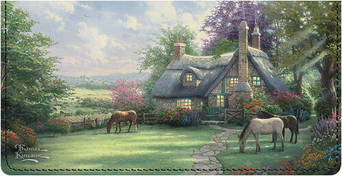 Thomas Kinkade Cottages Leather Cover