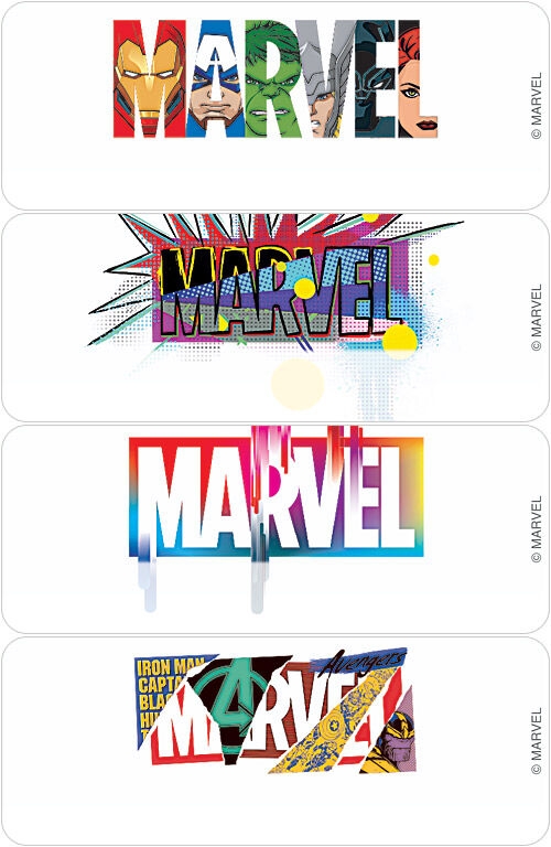 Marvel Logo Labels