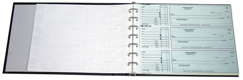 7-Ring Manual Business Check Binder