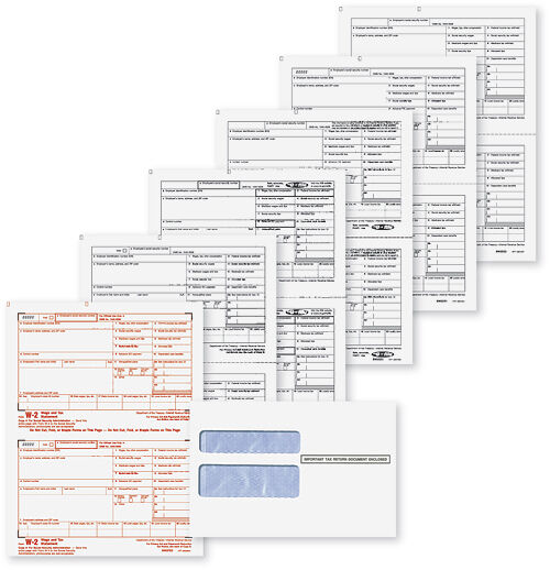 W-2 Laser Set 6-part w/env. (Quicken & Quickbooks Compatible)