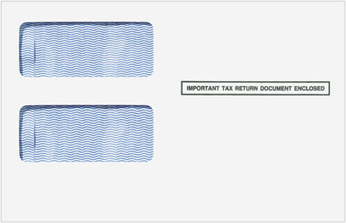 Self seal double window env. for 1099 2up's