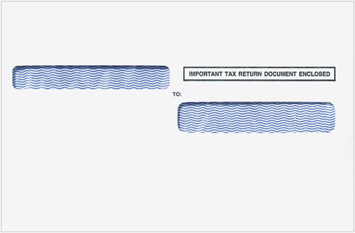Self Seal Dbl Win Env for Las 4 up W-2's