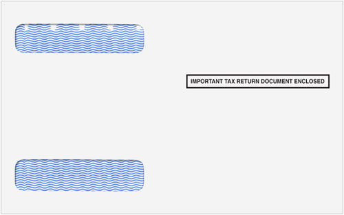 Dbl Win Envelope for 4up Horizontal W2