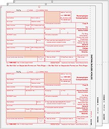 Laser 1099-NEC (non-employee compensation) 3 part set