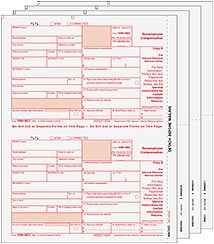 Laser 1099-NEC (non-employee compensation) 4 part set