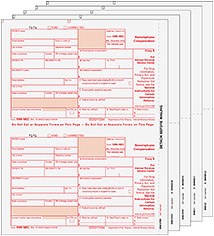 Laser 1099-NEC (non-employee compensation) 5 part set