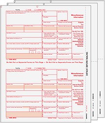 1099 MISC Laser Set 3-part (Peachtree & Quickbooks Compatible)