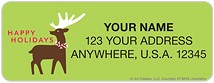 Holiday Stag Address Labels Thumbnail