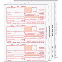 Laser 1099-NEC (non-employee compensation) 4 part set