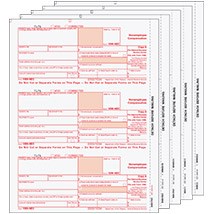 Laser 1099-NEC (non-employee compensation) 5 part set