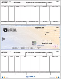 High Security Laser Payroll Check Middle (OCReady) Thumbnail